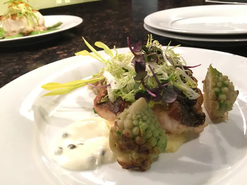 Fish with micro greens