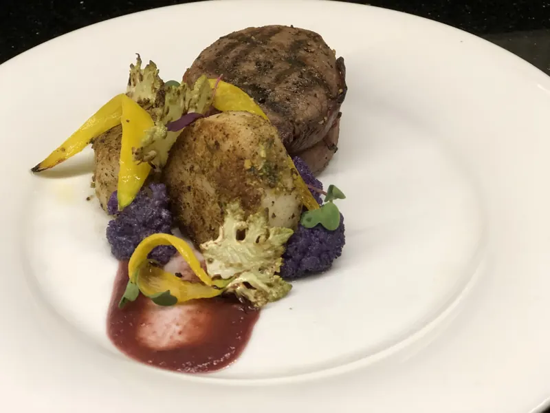 Filet with roasted cauliflower